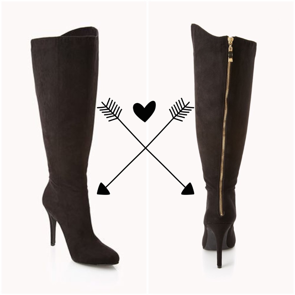 NWT Forever 21 Wide Calf Knee-High Boots Size 8